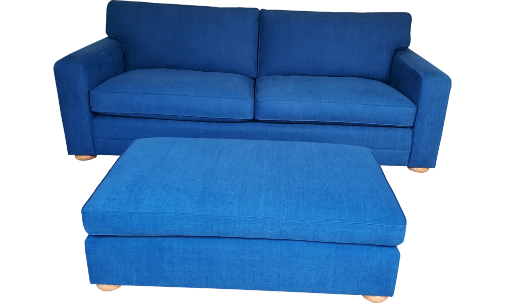 The same sofa with a footstool.